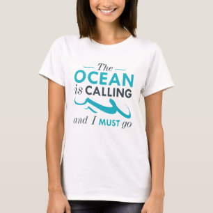 De oceaan roept t-shirt