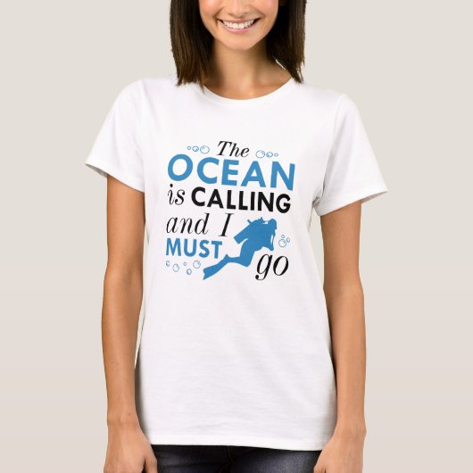 De oceaan roept t-shirt (Voorkant)