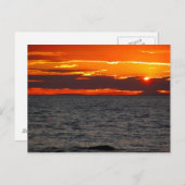 De Oceaan van de Zonsondergang van het Eiland van Briefkaart (Voorkant / Achterkant)