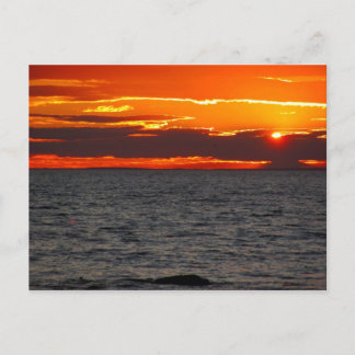 De Oceaan van de Zonsondergang van het Eiland van Briefkaart