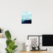 De oceaankool, de Nautical Abstracte Ocean Waves Poster (Thuiskantoor)