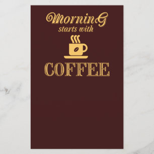 De ochtend begint met koffie flyer
