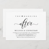 De ochtend erna, bruiloft brunch viering kaart (Voorkant / Achterkant)