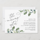 De ochtend erna, Elopement Brunch, Groene decorati Kaart (Voorkant)