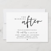 De ochtend erna, feest na de bruiloft kaart (Voorkant)
