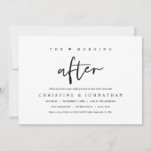 De ochtend erna, feest na de bruiloft kaart (Voorkant)