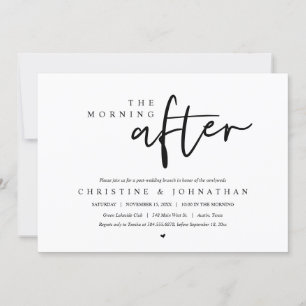 De ochtend erna, feest na de bruiloft kaart