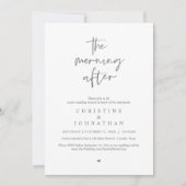 De ochtend erna, moderne post bruiloft brunch kaart (Voorkant)