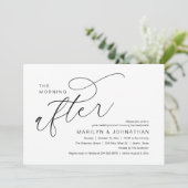 De ochtend erna, nasleep bruiloft brunch viering kaart (Staand voorkant)