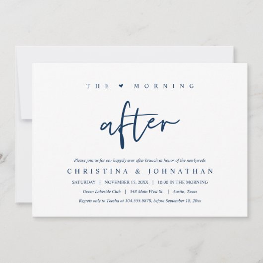 De ochtend erna, nog gelukkig na de brunch kaart (Voorkant)