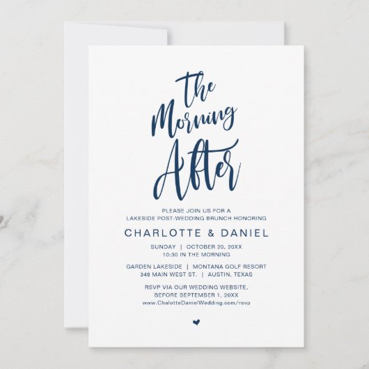 De ochtend erna, Post bruiloft brunch Kaart (Voorkant)