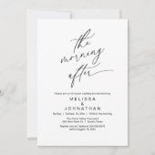 De ochtend erna, romantische post bruiloftsbrunch kaart (Voorkant)