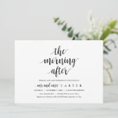 De ochtend na de bruiloft Brunch Uitnodiging (Staand voorkant)