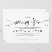 De ochtend na de bruiloft brunch uitnodiging (Voorkant / Achterkant)