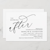 De ochtend na de bruiloft, brunch viering kaart (Voorkant / Achterkant)