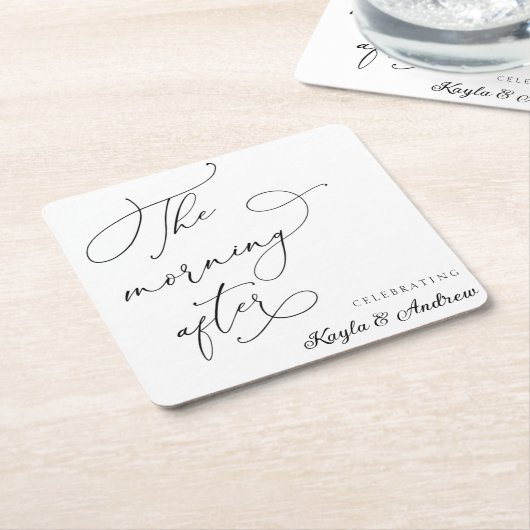 De ochtend na de bruiloft Brunch Vierkante Kartonnen Onderzetter (Schuin)