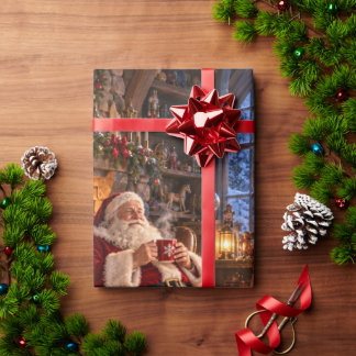 De ochtend na Kerstman en rendieren Cadeaupapier