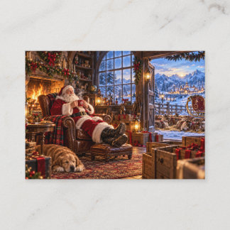 De ochtend na Kerstman en rendieren Contactkaartje