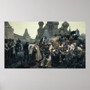 De ochtend van de executie van de Streltsy Poster