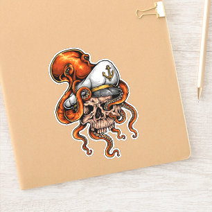 De octopus en de Zee kapitein Sticker
