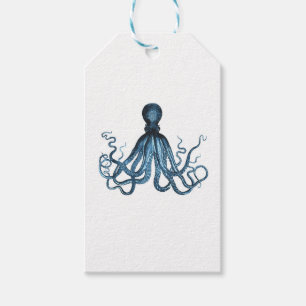 De octopus kraken zeevaart kust oceaanstrandzee cadeaulabel