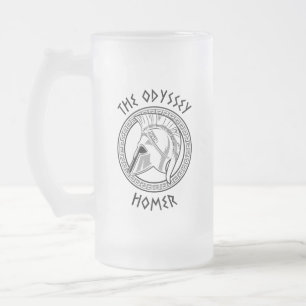 De Odyssee Homerus Griekse Helm Oude Mythologie I Matglas Bierpul