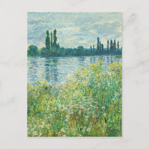De oevers van de rivier de Seine door Monet Briefkaart