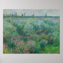 De oevers van de Seine bij Vétheuil, Monet 1881 Poster