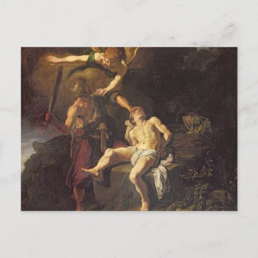 De offers Isaac, 1616 Briefkaart (Voorkant)