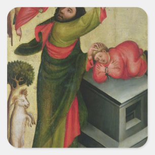 De offers van Isaac van het hoge altaar Vierkante Sticker