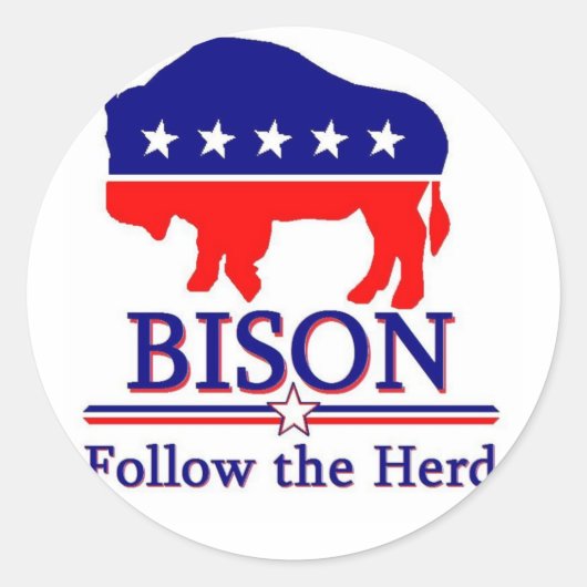 De officiële Bison Party Sticker (Voorkant)