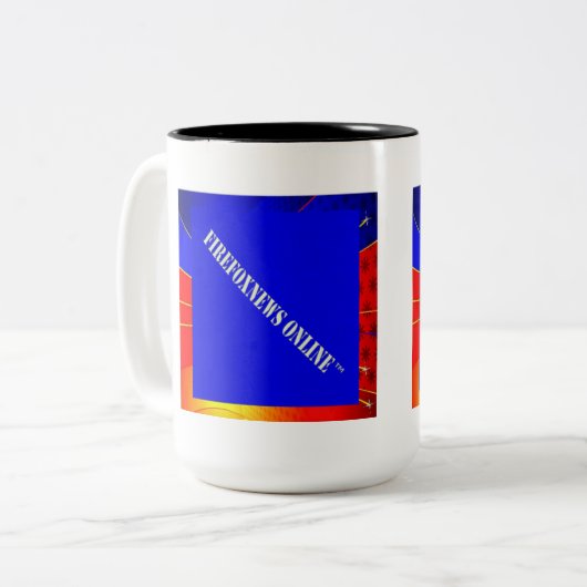 De officiële FIREFOXNEWS ONLINE™ 2 Tone Mok (Voorkant links)