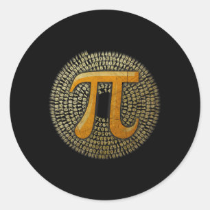 De officiële pi 3.14 spiraal pi-dag voor Wiskunde  Ronde Sticker