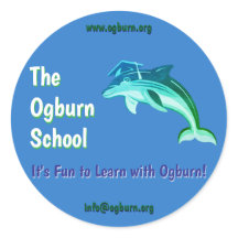 De Ogburn School Dolfijn Mascotte Stickers