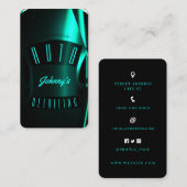 De ogen van de auto zien er blauwgroen stijlvol vi visitekaartje (Voorkant / Achterkant)