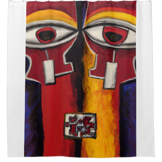 De ogen van de hyper chip douchegordijn (Voorkant)