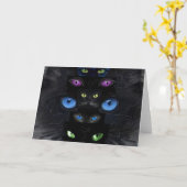 De ogen van de kat kaart (Gele Bloem)