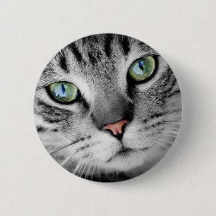 De ogen van de kat ronde button 5,7 cm