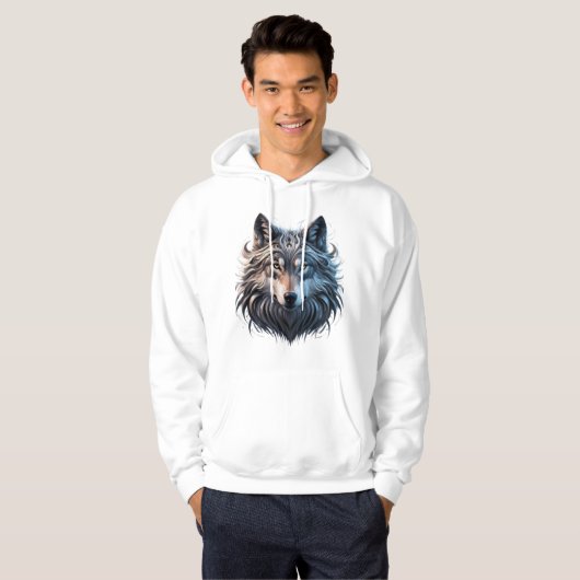 De ogen van de wolf hoodie (Voorkant volledig)