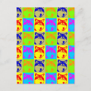 De Ogen van de Wolf van het pop-art Briefkaart