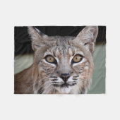 De ogen van een Bobcat Fleece Deken (Voorkant (Horizontaal))