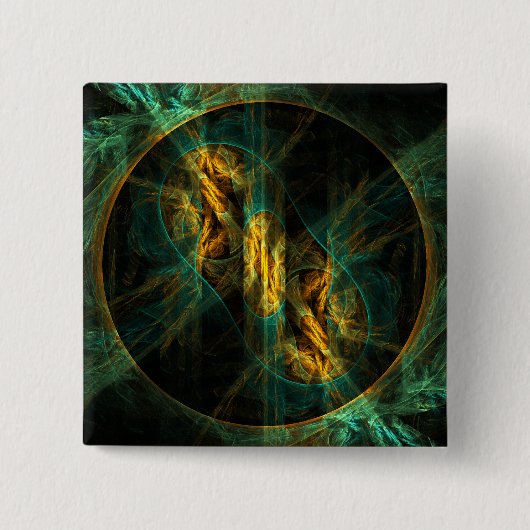 De ogen van het Oerwoud Abstracte Art Button (vier (Voorkant)
