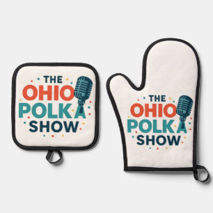 De OHIO Polka Show Ovenwant en Pannenlap Set