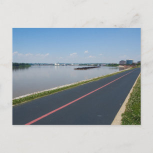 De Ohio-rivier in Evansville, Indiana Briefkaart