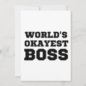 De Okayest Boss van de wereld Bedankkaart (Voorkant)