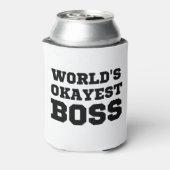 De Okayest Boss van de wereld Blikjeskoeler (Blikje Achterkant)
