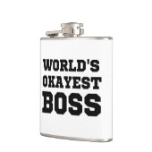 De Okayest Boss van de wereld Heupfles (Links)