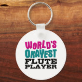 De Okayest Flute Player van de wereld Sleutelhanger (Voorkant)