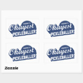 De Okayest Pickleballer ter wereld Rechthoekige Sticker (Vel)