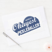 De Okayest Pickleballer ter wereld Rechthoekige Sticker (Envelop)